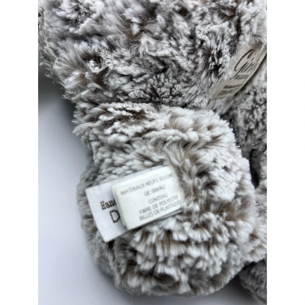 DEMDACO Giving Collection Plush Bear 12 Inch Gray Stuffed Animal Mismatched Ears